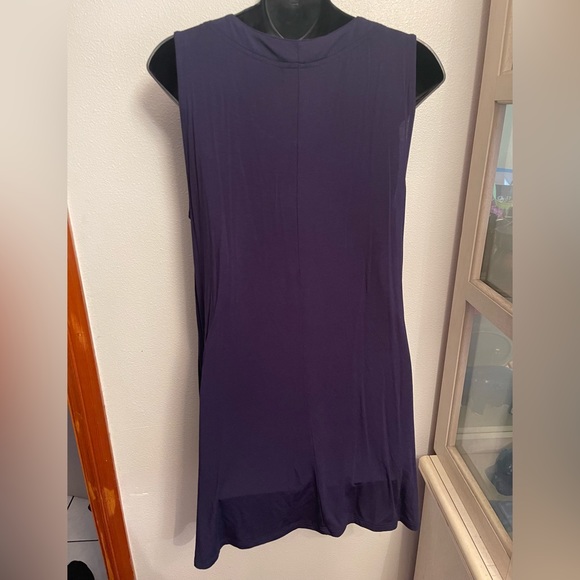 NWT womens navy blue tunic length tank top size large - Picture 3 of 12